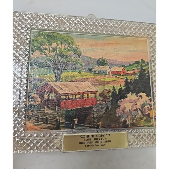 Vintage Advertising Promotional Made in USA Landscape Photo Picture Frame Decor - Picture 3 of 7